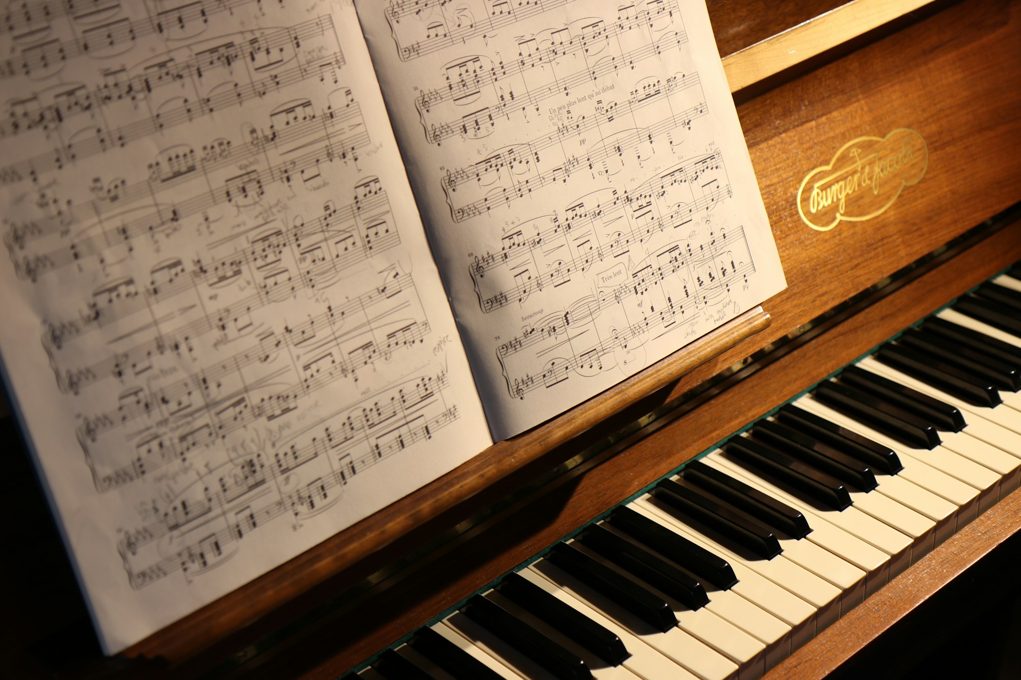 Sheet nhạc trên đàn piano